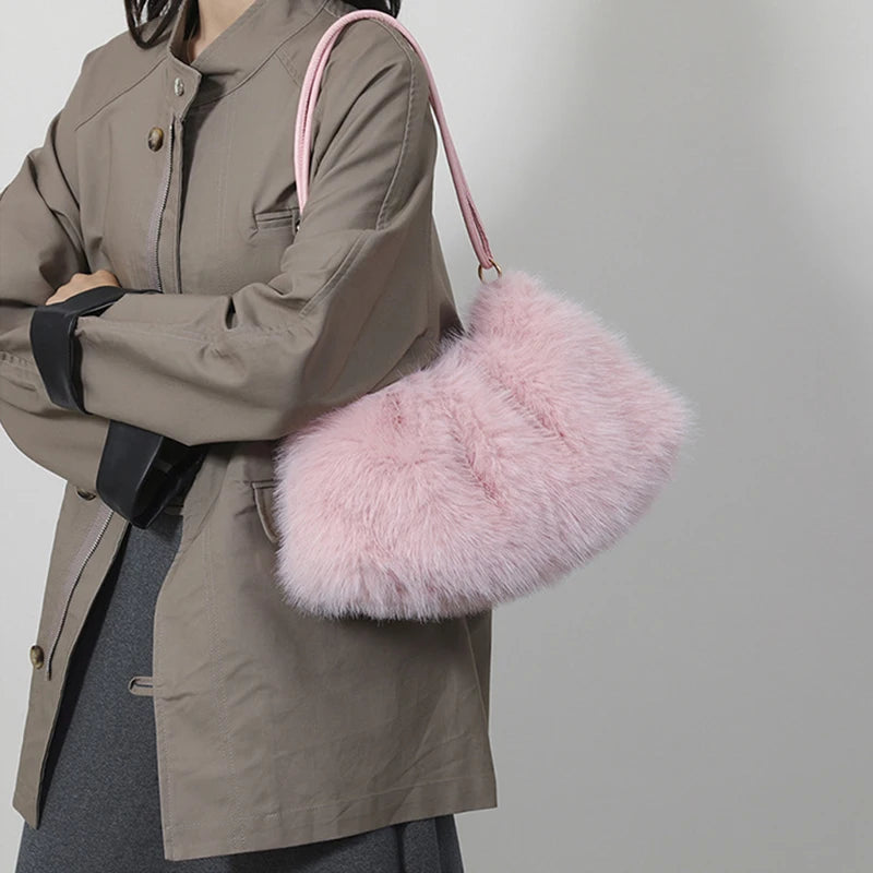 Fur Plush Sholder Bag